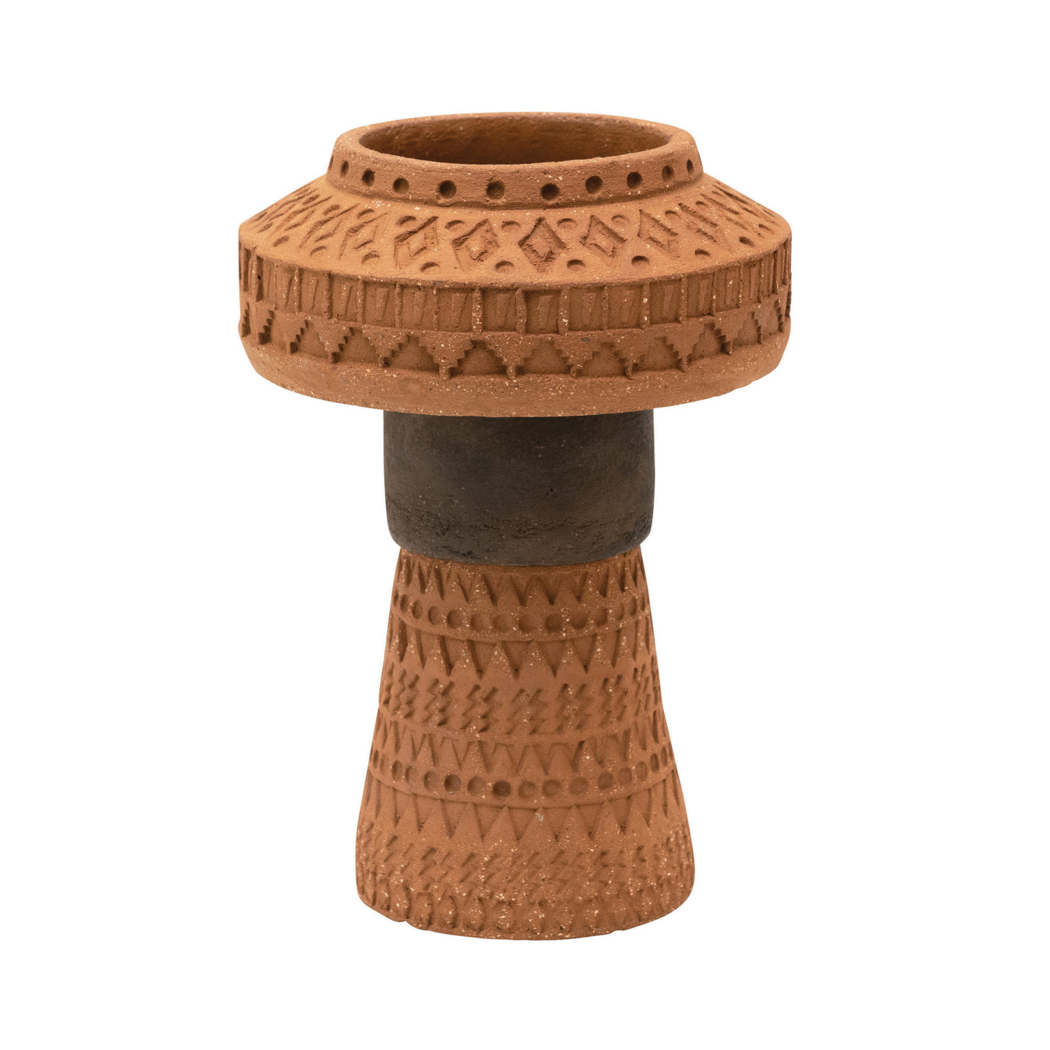 Handmade Debossed Terracotta Vase