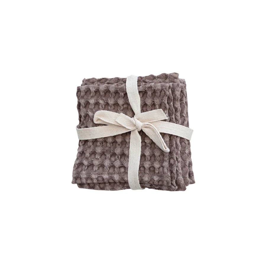 Bloomingville Stonewashed Cotton Waffle Weave Dish Cloth Set